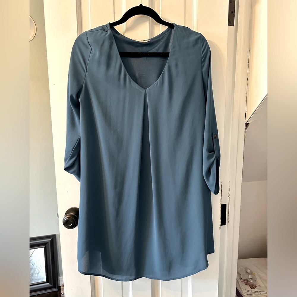 Blue lush shift dress - L